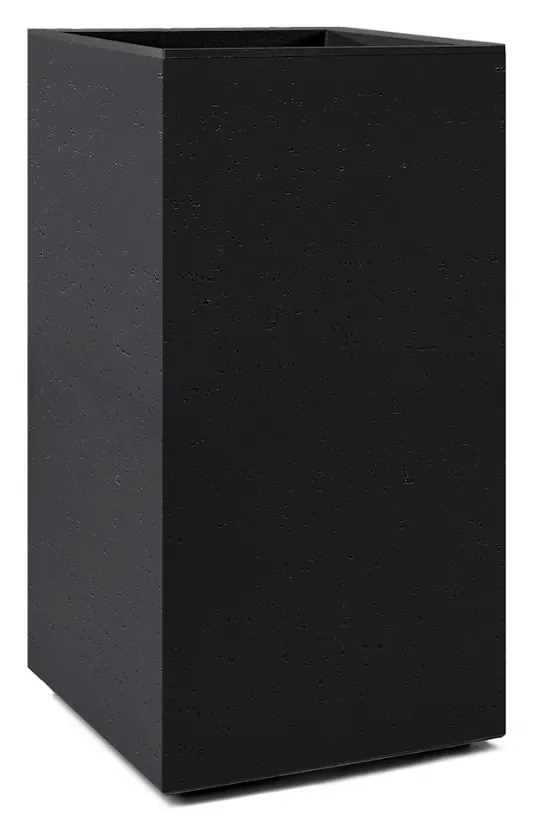 Kwietnik Karo beton recycled 300x300x600 mm czarny Lamela