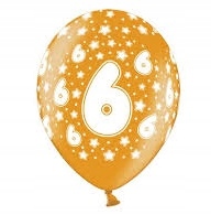 

Balony 30cm, 6th Birthday, Metallic Mix