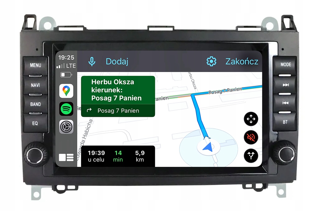 Mercedes W169 W245 W906 Sprinter Crafter Vito Viano Rádio Android Carplay