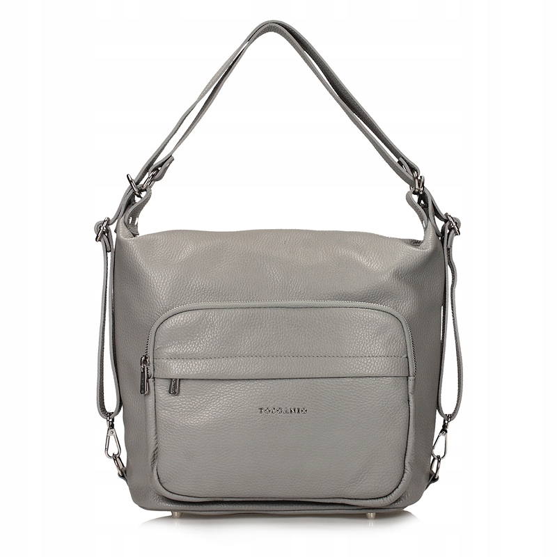 Dámská kabelka Taška Přírodní kůže Velká přes rameno Šedá F203