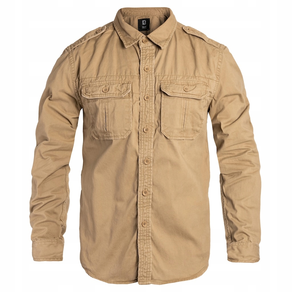 Taktická bavlněná košile s dlouhým rukávem Brandit Vintage Coyote L