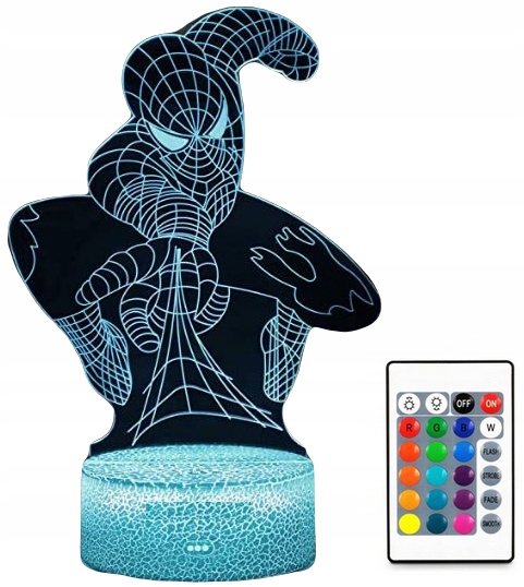 

Lampka 3D Led Spiderman Avengers Kolor Pilot Usb