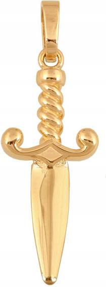 Zlatý přívěsek 585 hladká dýka 1,7 g, elegantní vzor pro řetízek 14k