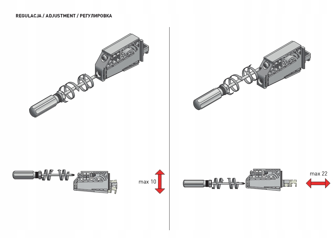 ZAWIESZKA DO PÓŁEK MOCOWANIE SZAFEK MONTANA BIAŁA KOMPLET REGULACJA 110kg Kod producenta ZK-ZAW-8C-KPL
