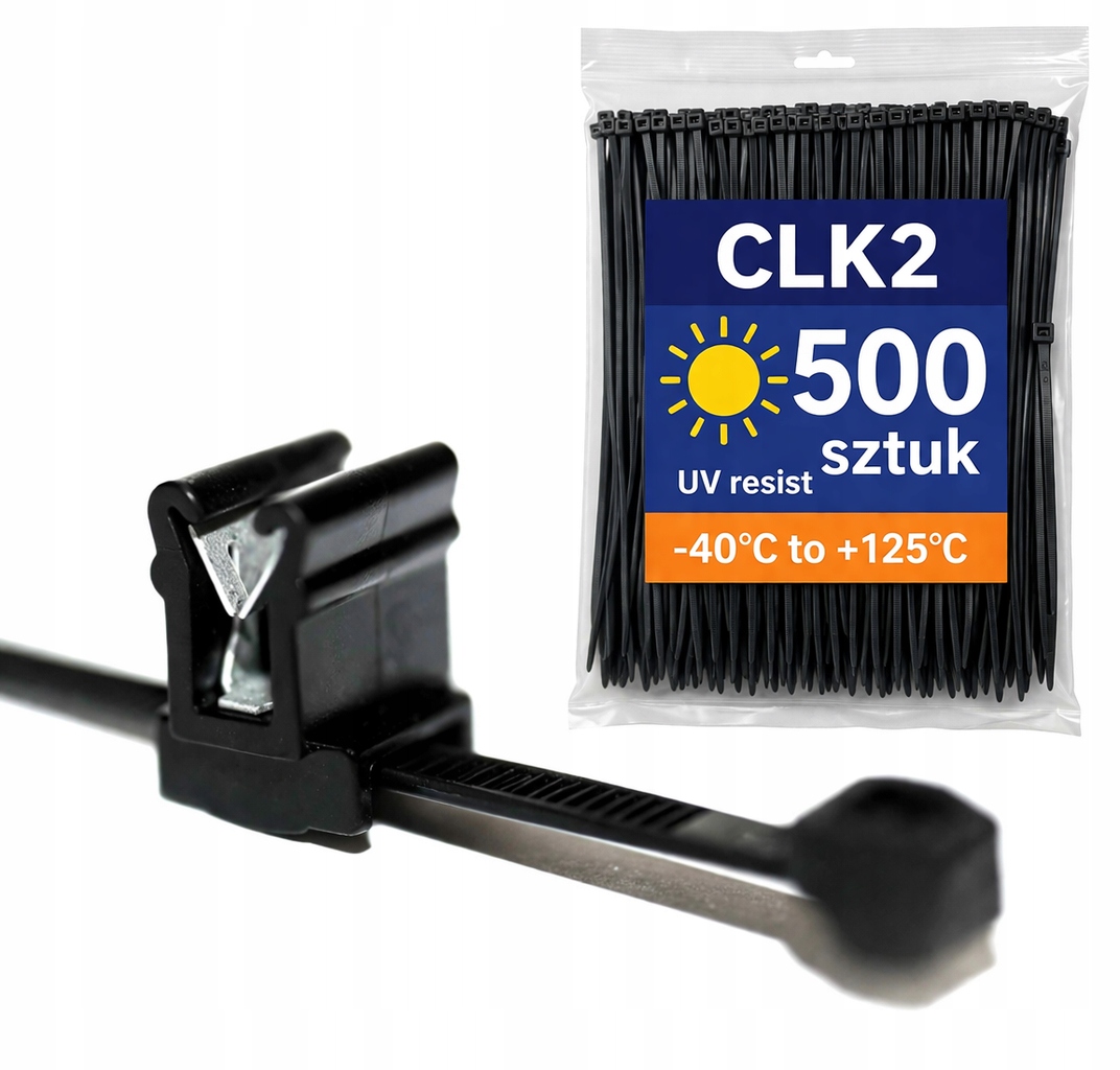500 x Kabelové upínací pásky s montáží fotovoltaika