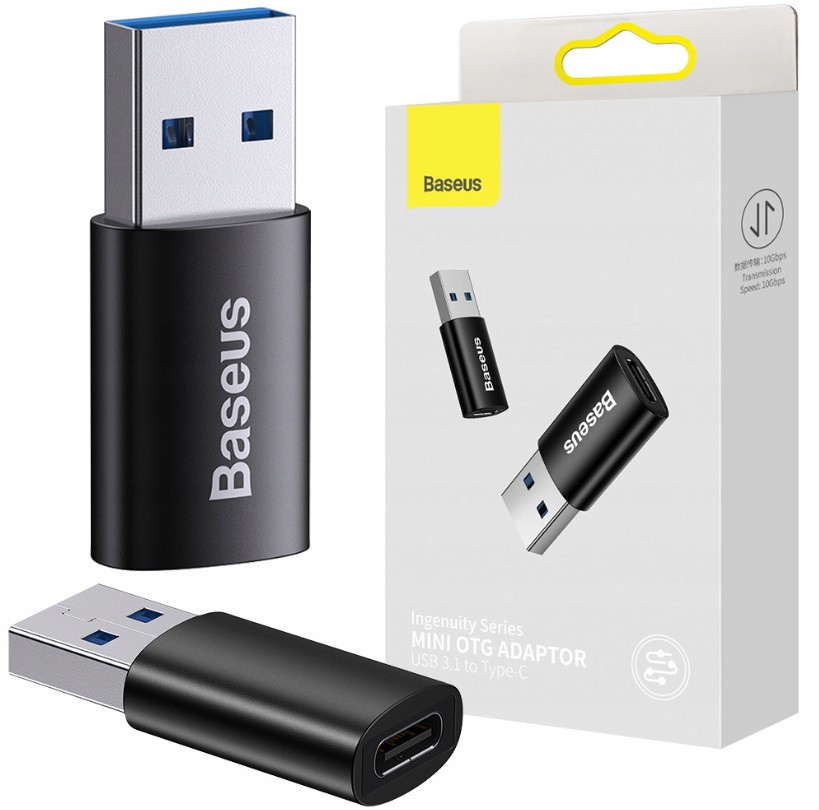 

Baseus Adapter Przejściówka Usb-a do Usb-c Otg 3.1