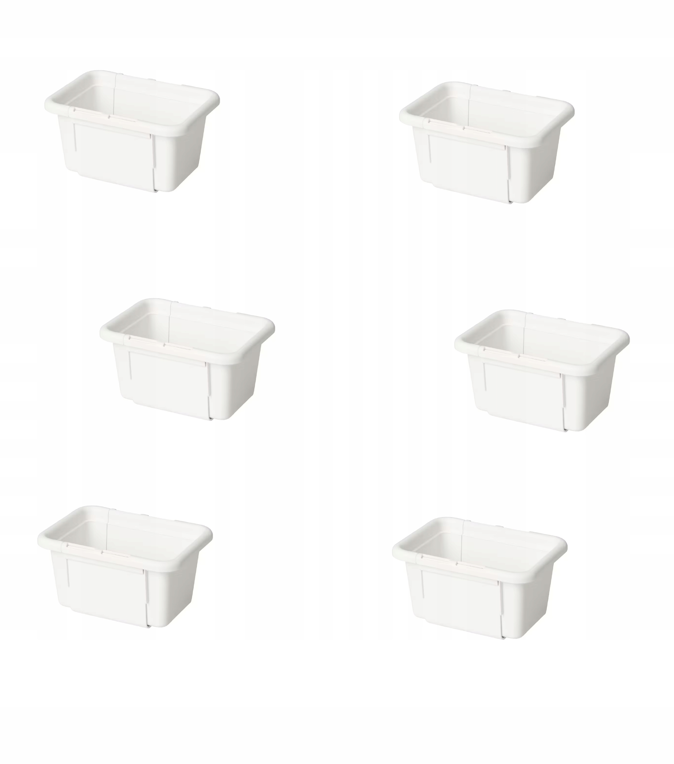 Ikea Kackla Rozkládací nádoba, bílá, 13-18 x 9 cm Komplet, 9 kusů