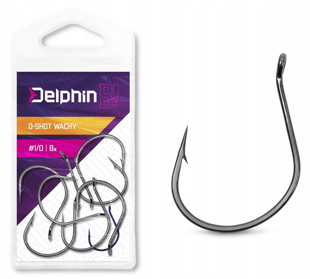 Haczyki spinningowe Delphin Drop Shot Wacky 8szt roz. 1