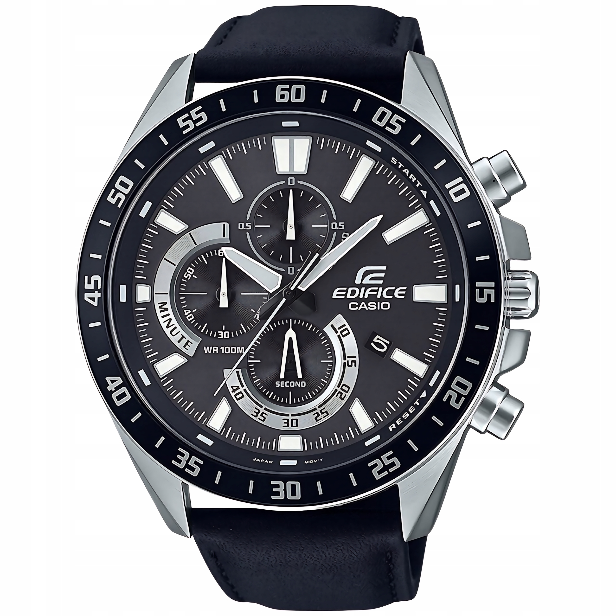 Pánské Hodinky Casio Edifice EFV-620L-1A Chronograf Kůže WR100 Krabička