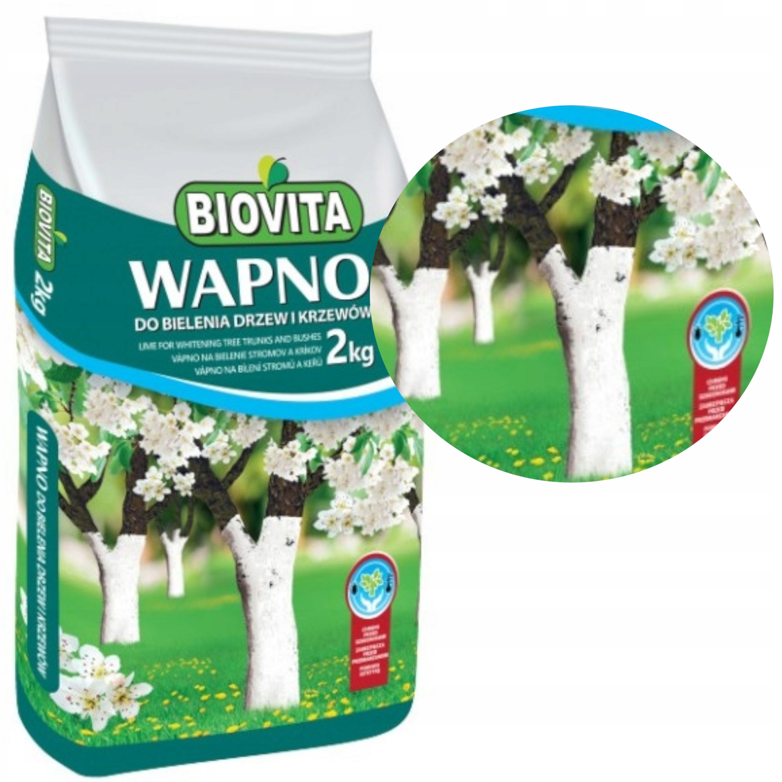 

Wapno do Bielenia Drzew i Odkwaszania 2kg Biovita
