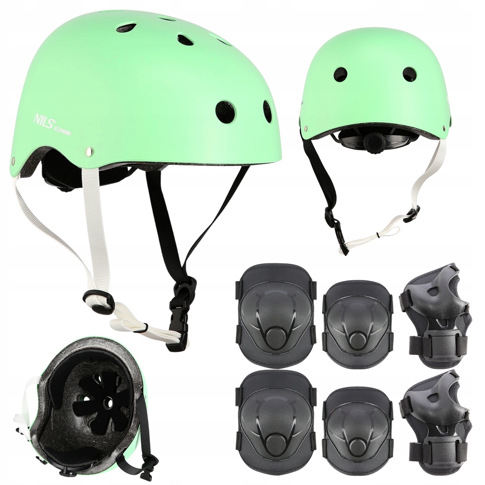 Kask Rowerowy Dziecięcy Regulowany Ochraniacze Na Rolki Hulajnogę r. Xs