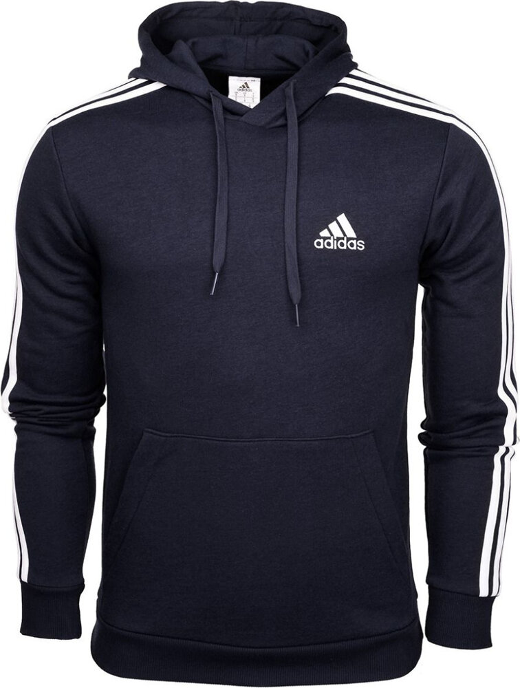 Pánská Mikina Adidas Essentials French Terry 3-STRIPES Hoodie Tmavě Modrá vel. XL