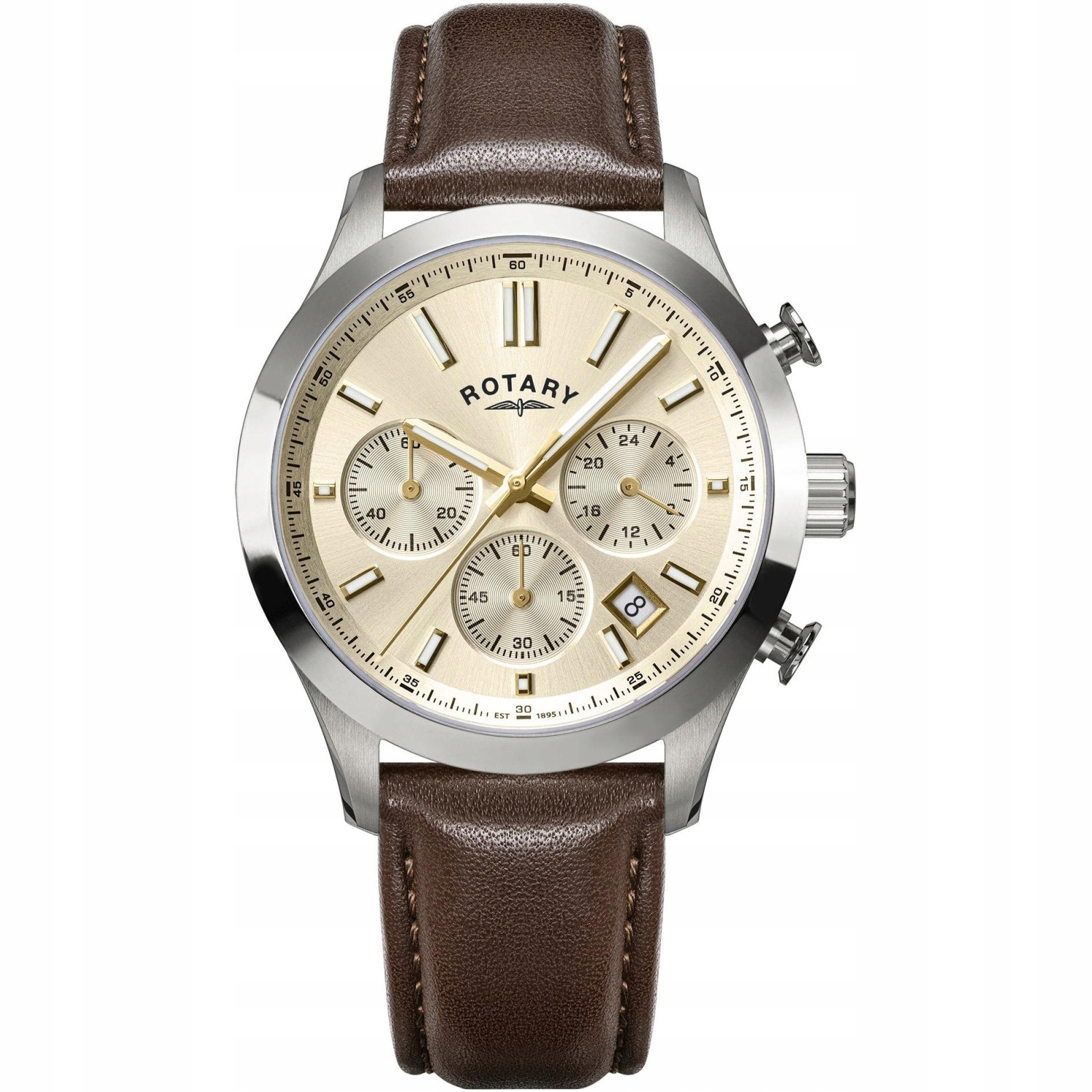 Zegarek Męski Rotary RGS10071/03 brązowy pasek