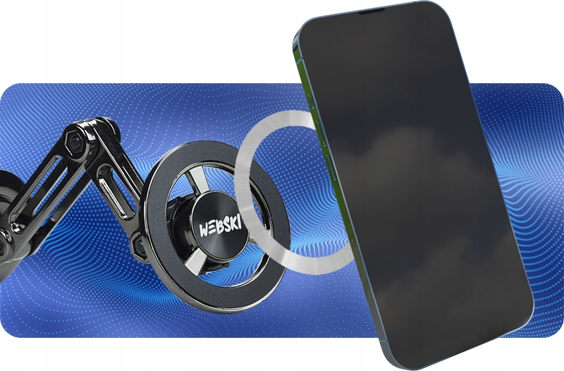 UCHWYT NA TELEFON DO SAMOCHODU MAGSAFE REGULOWANY NA SZYBĘ KOKPIT ALUMINIUM EAN (GTIN) 5903886634312