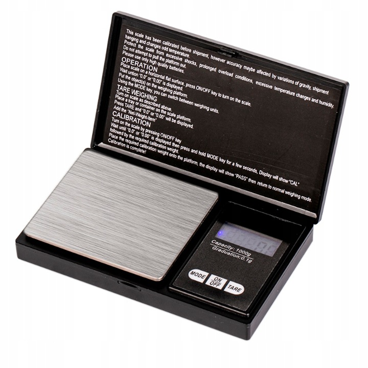 WAGA JUBILERSKA 200g 0,01g CYFROWA PRECYZYJNA ETUI Model 200g-0,01g waga jubilerska kieszonkowa
