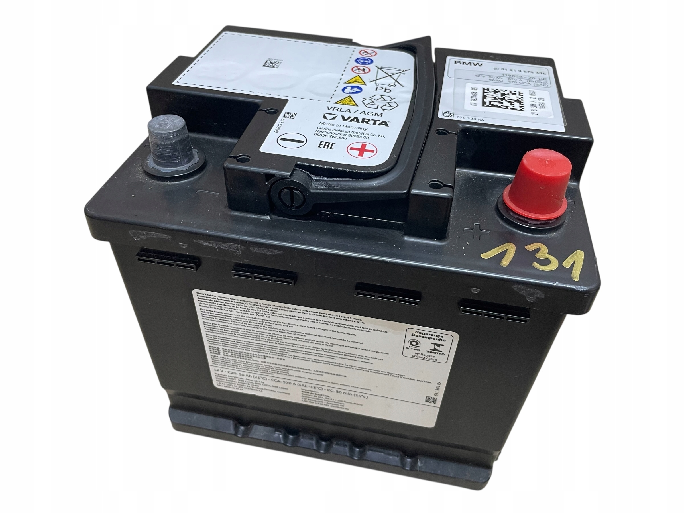 Batteria AGM START-STOP 12V 50AH 570A MINI 2021R Originale