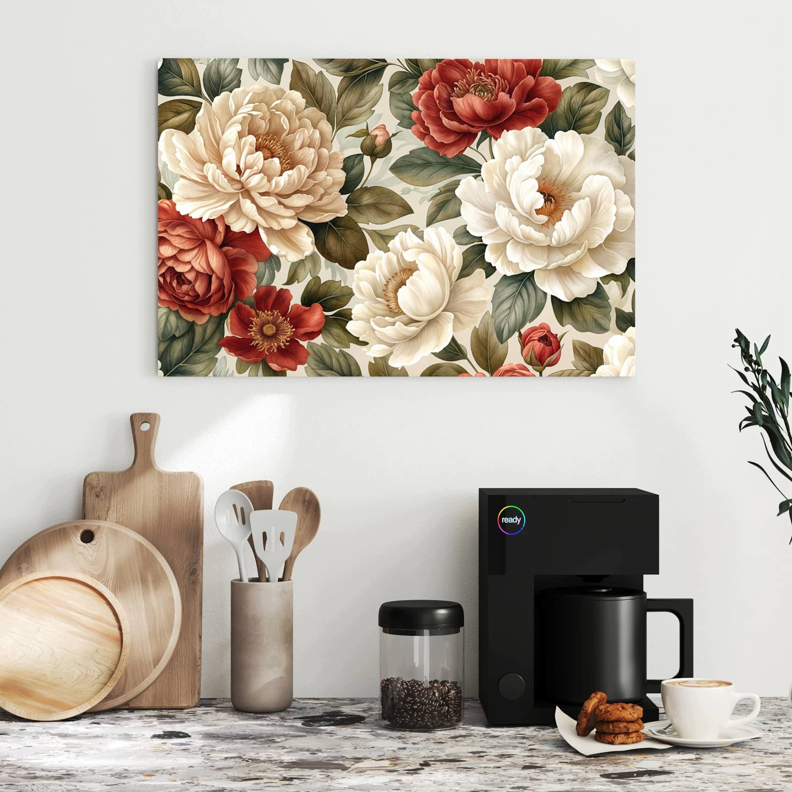 Magnetická tabule Květinový vzor květinový 60 × 40 cm