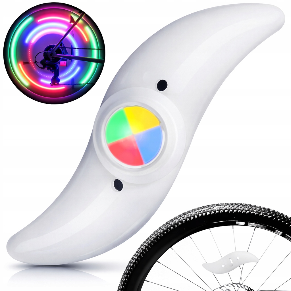 Lampka Rowerowa Led Nakładka Na Koło Rowerowe Świecąca W Nocy Do Roweru Rgb