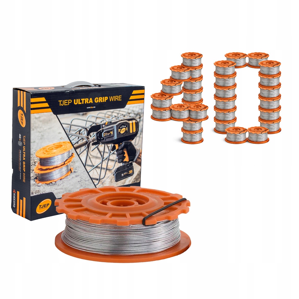 Galwanizowany drut wiązałkowy 100m Tjep do wiązarek Ultra Grip 40 szpul