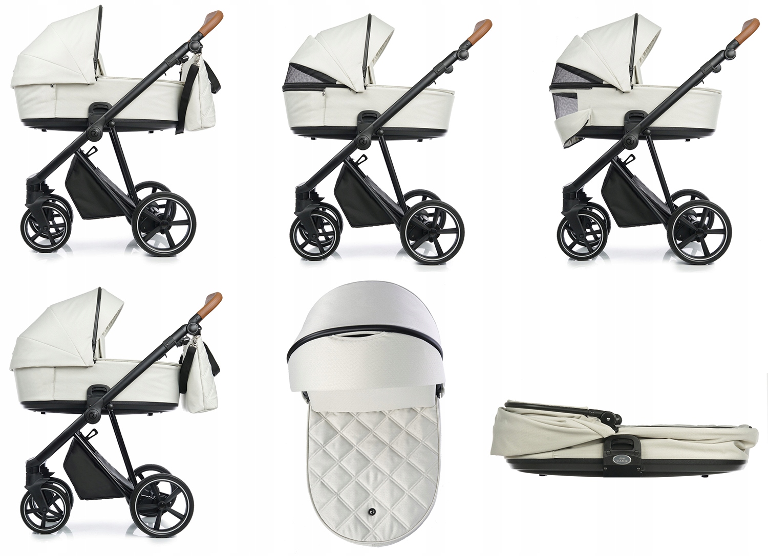 WÓZEK ROAN IVI FOTELIK CYBEX ATON 5 3w1 CLOUD GREY Zestaw 3w1