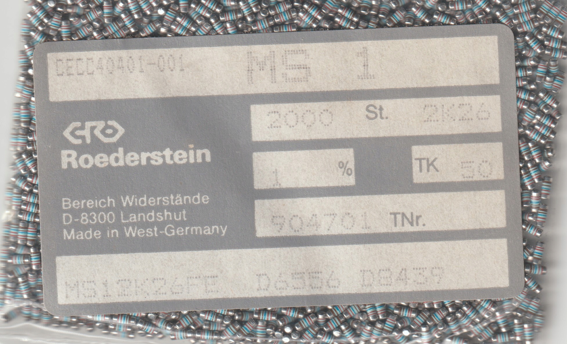 [100szt] 2K26 1% 50ppm rezystor Smd minimelf MS1 Roederstein low noise