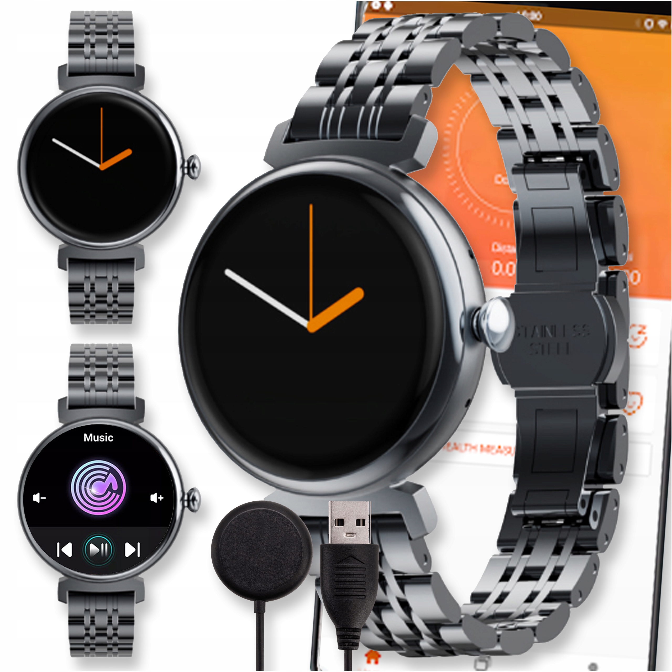 Smart Hodinky Čierne Dámske Black Volanie Menu Pl Smart Sport