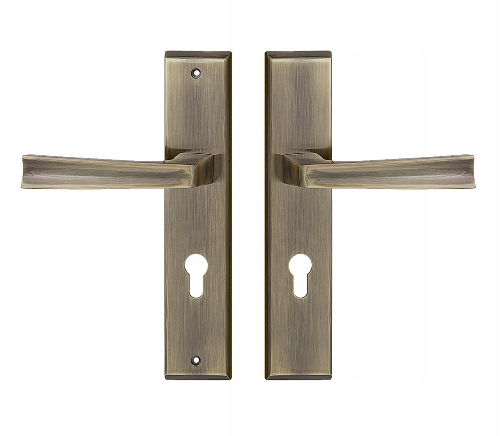 KLAMKA ZEWNĘTRZNA MAJA 92MM WKŁADKA PRAWA PATYNA