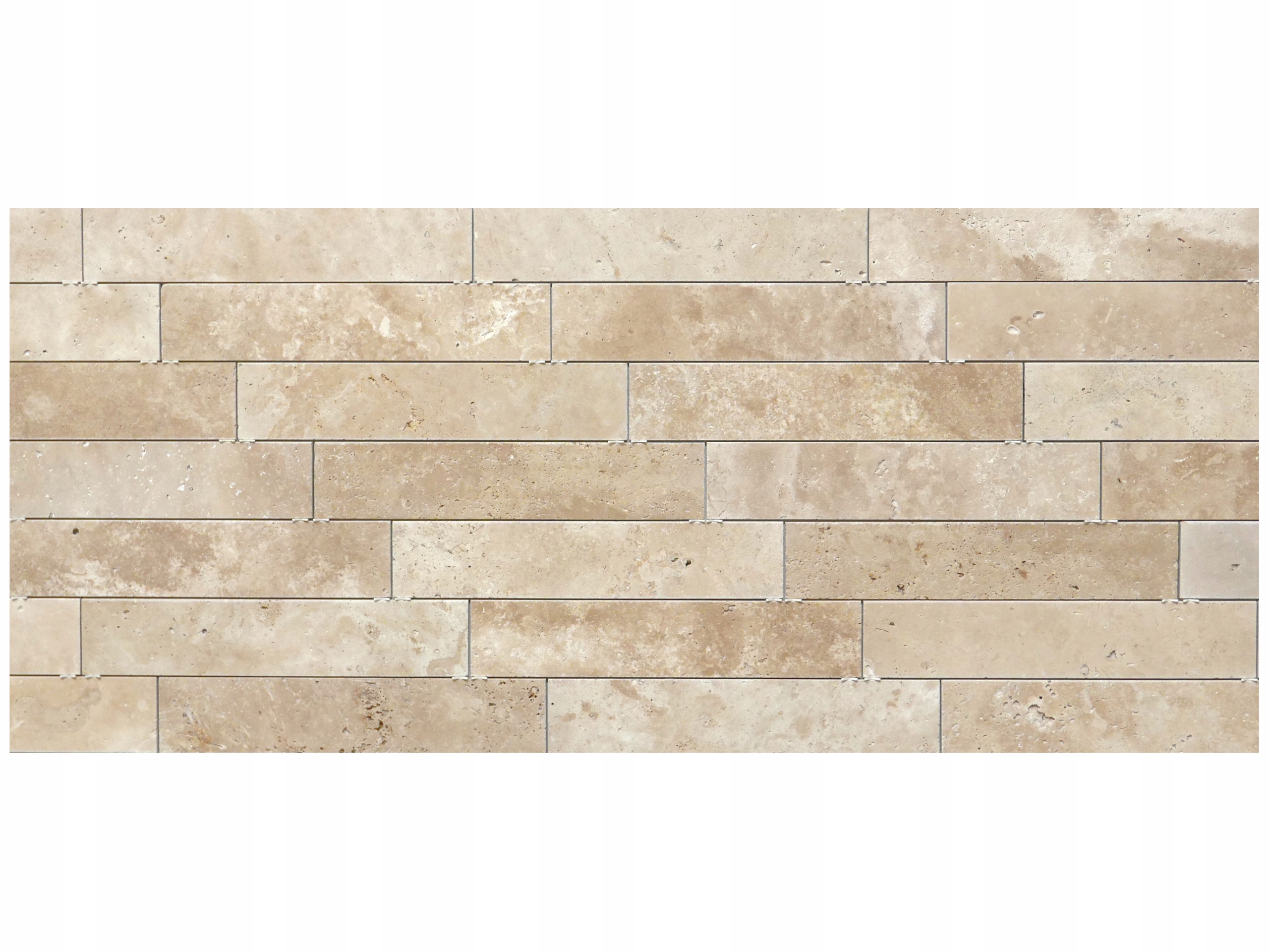 TRAWERTYN 8X40 PŁYTKI KAMIENNE IVORY KAMIEŃ NATURALNY CEGIEŁKA JODEŁKA Marka Zen-On