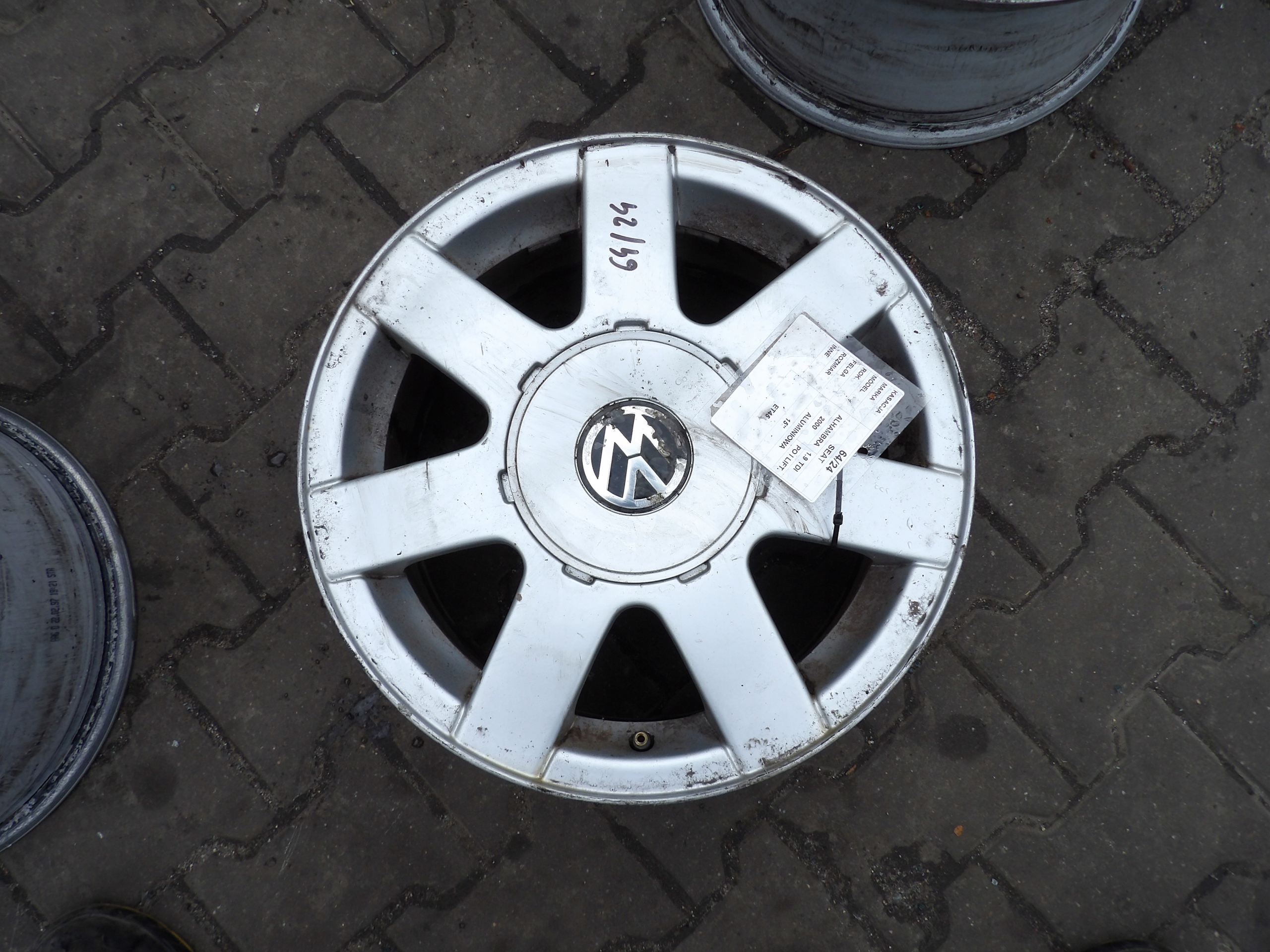 Seat Alhambra discs aluminium 15" 7Jx15H2 3B0601025A