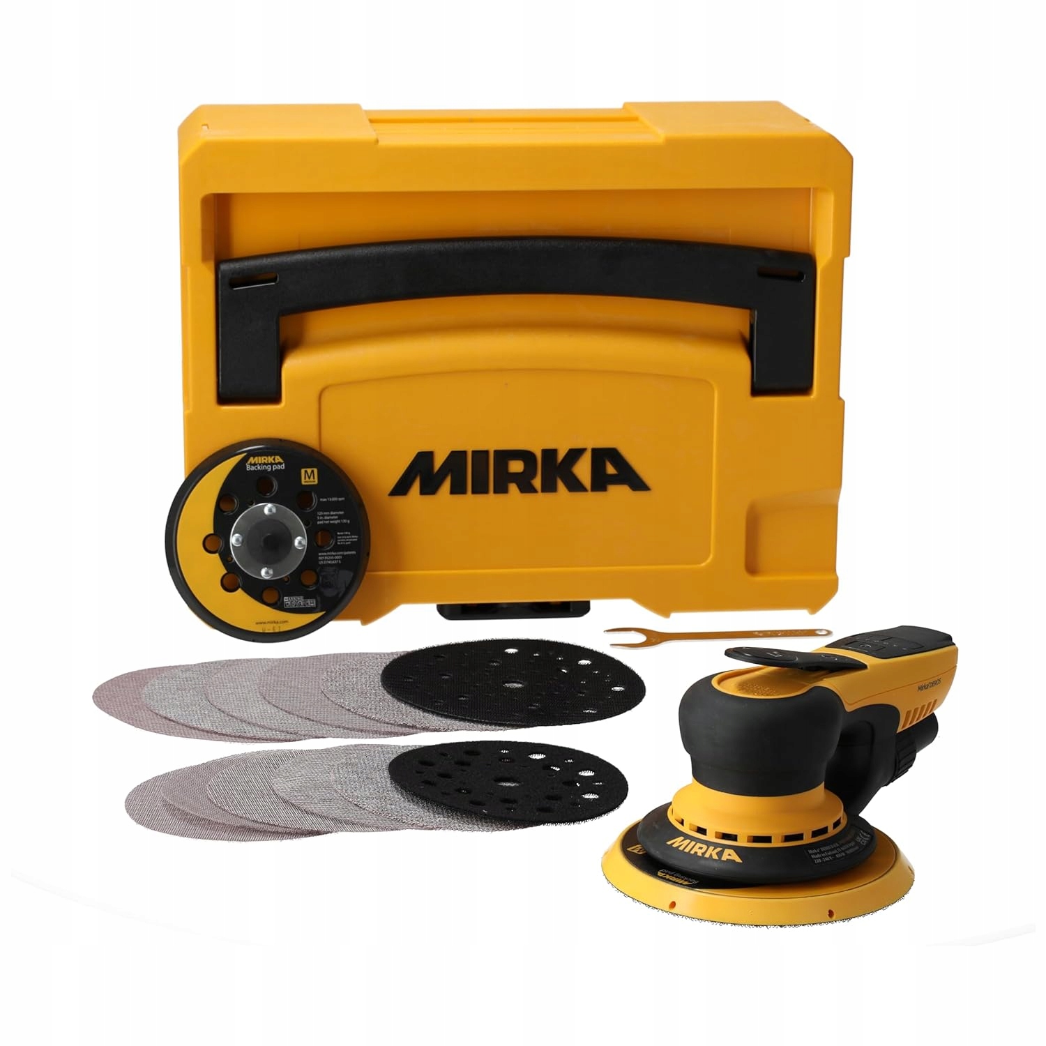 Mirka Deros II 5650 excentrická brúska s odsávaním, sada
