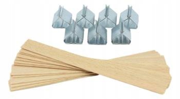 Dřevěný knot na svíčky bonus 50 ks 10 cm