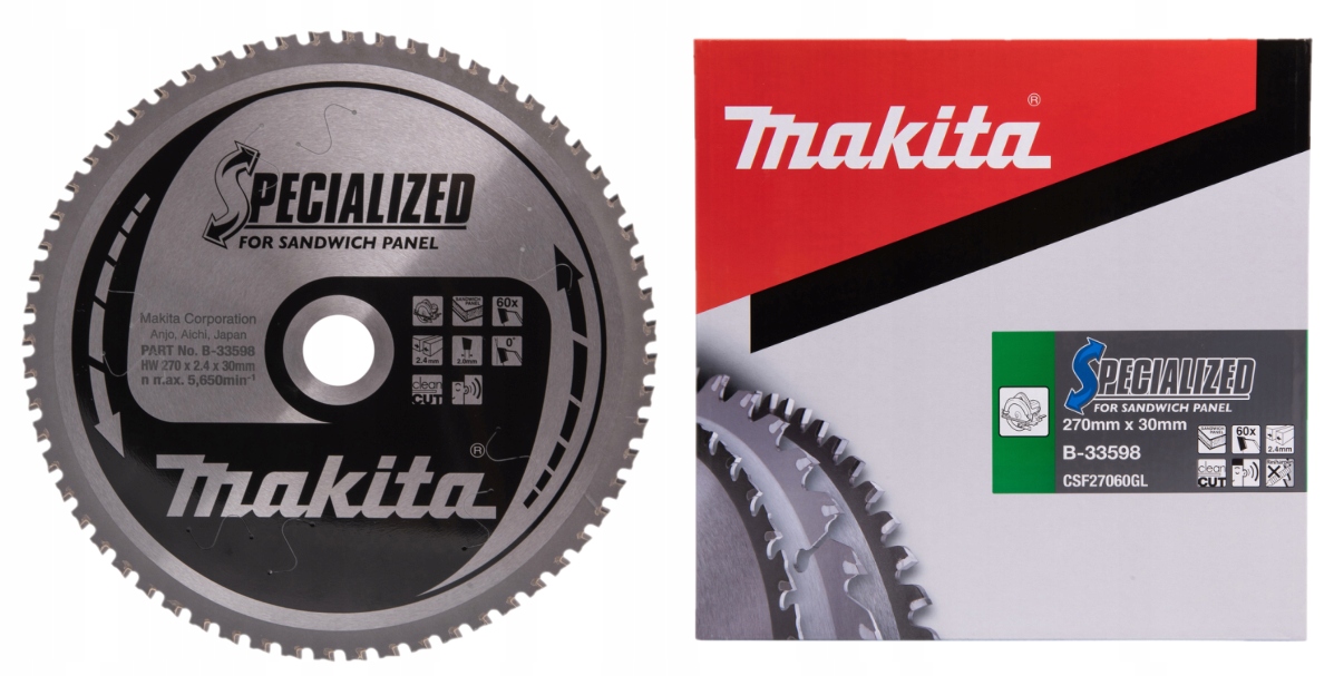 Makita B-33598 Speciální Řezný Kotouč 270x30 60Z