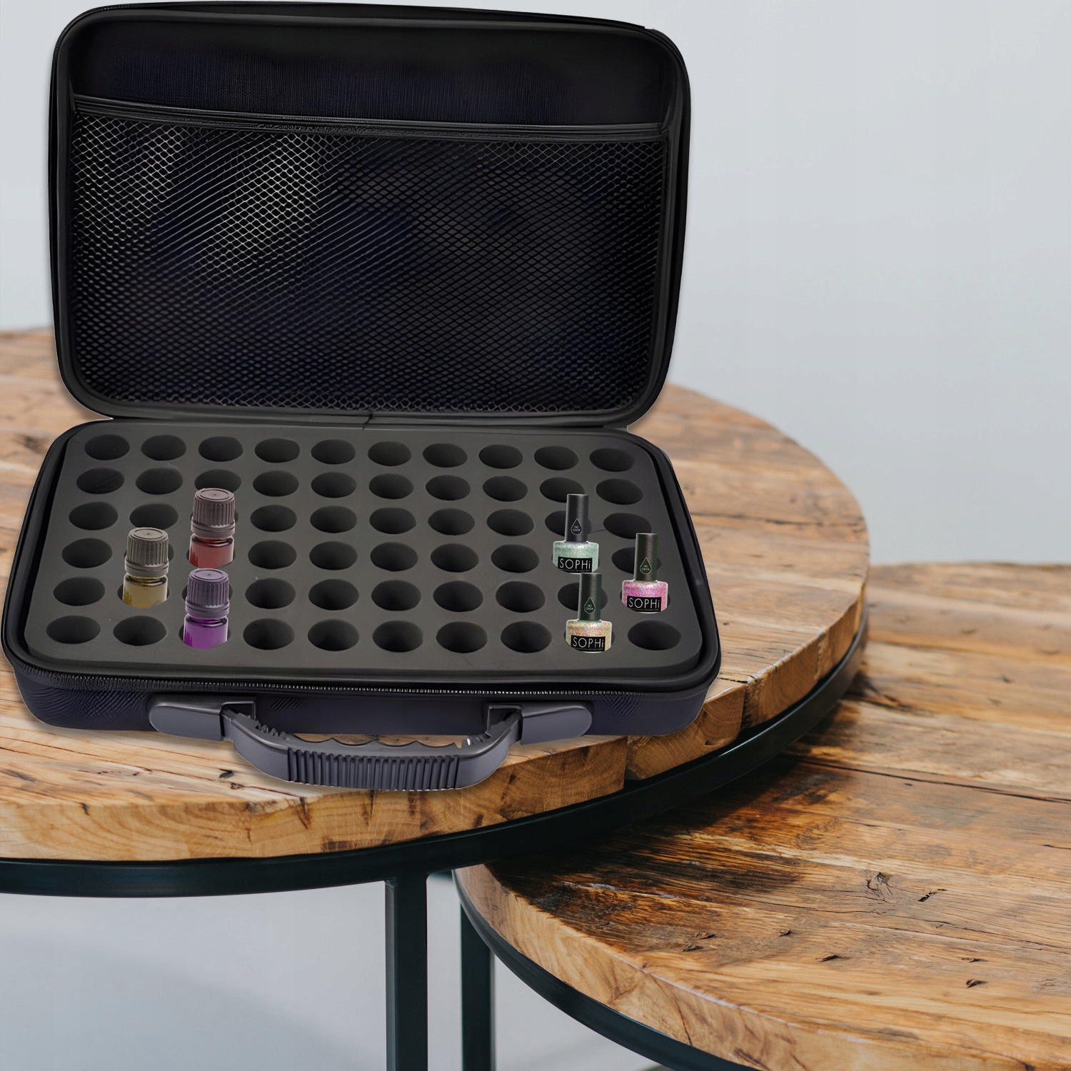 KOSMETYCZKA ORGANIZER PODRÓŻNY NA KOSMETYKI OLEJKI LAKIER TORBA CZARNA Marka Retoo