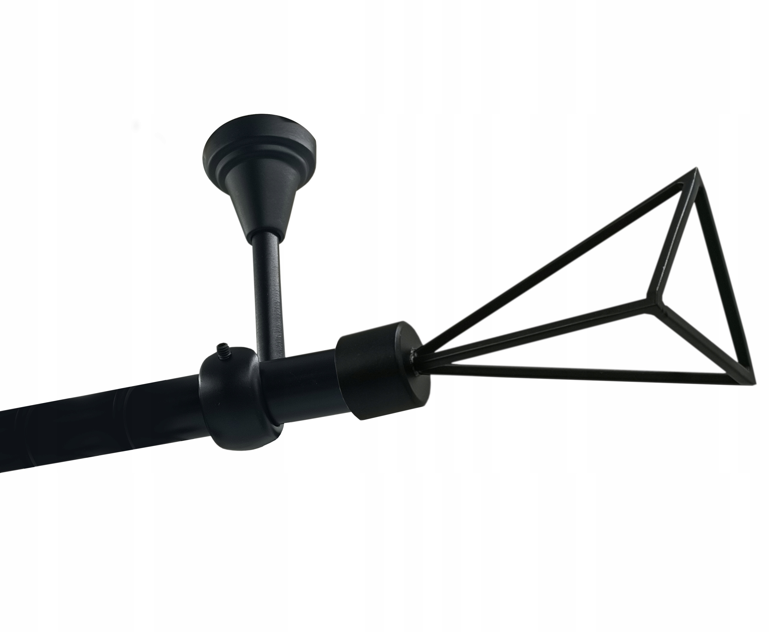 Jednoduchá garnýž Metal Stropní 19mm Černý Mat 400cm Geometric Bez Koleček