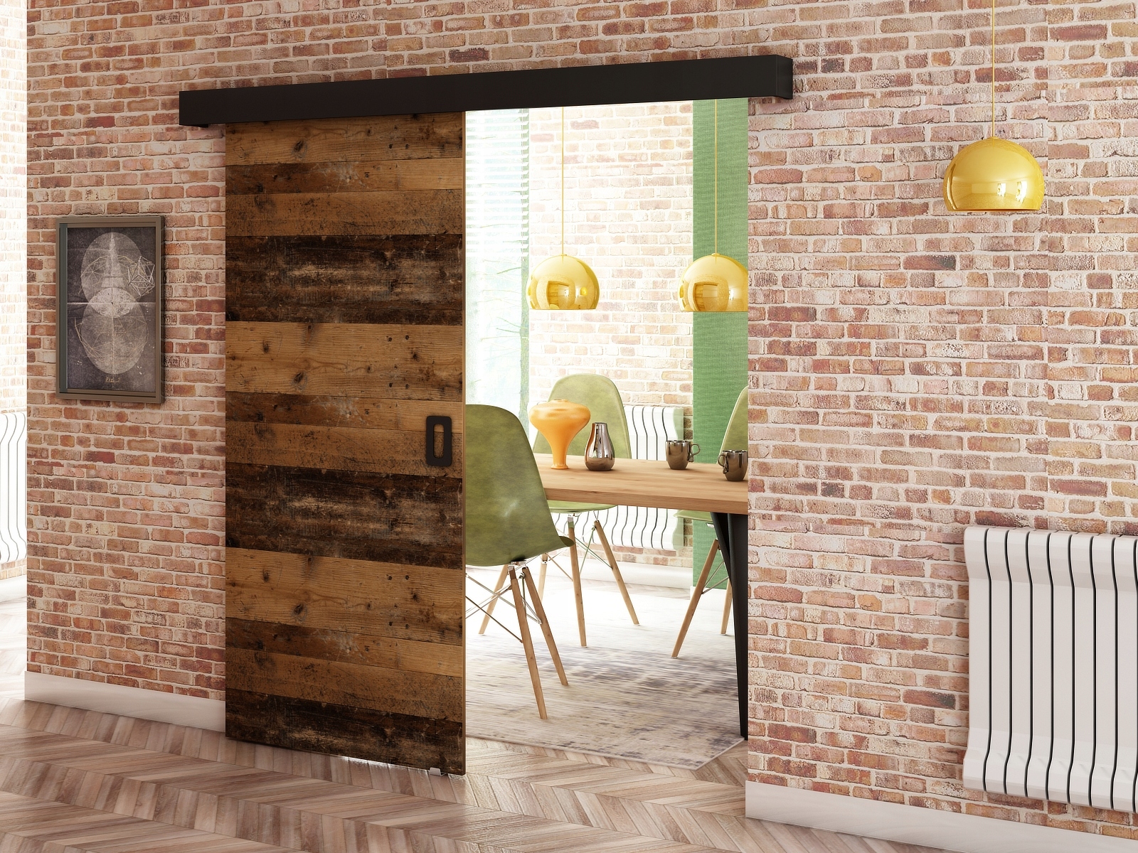 BENI 90 wzór nr 1 DRZWI PRZESUWNE naścienne Szerokość mebla 90 cm