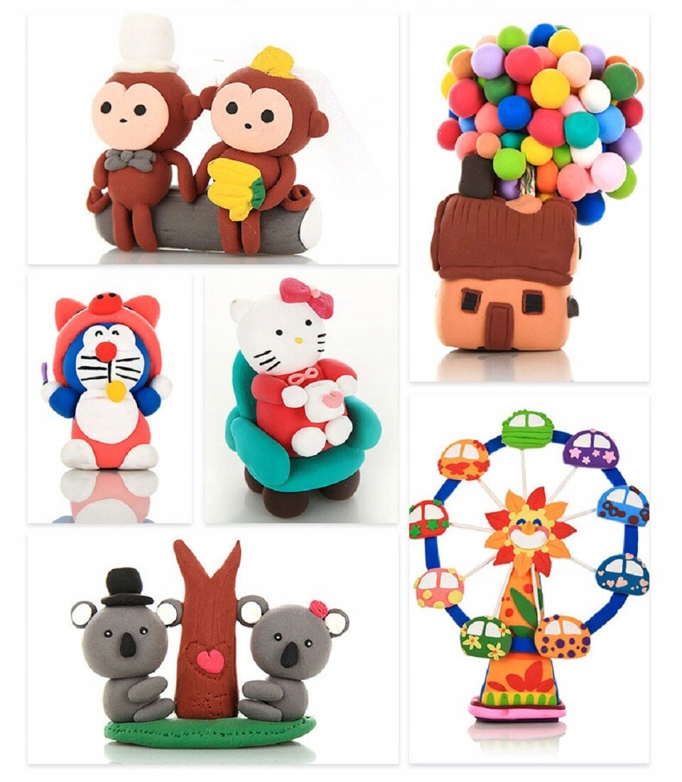 PLASTELINA PIANKOLINA GLINA POLIMEROWA CLAY 60szt Bohater Inny