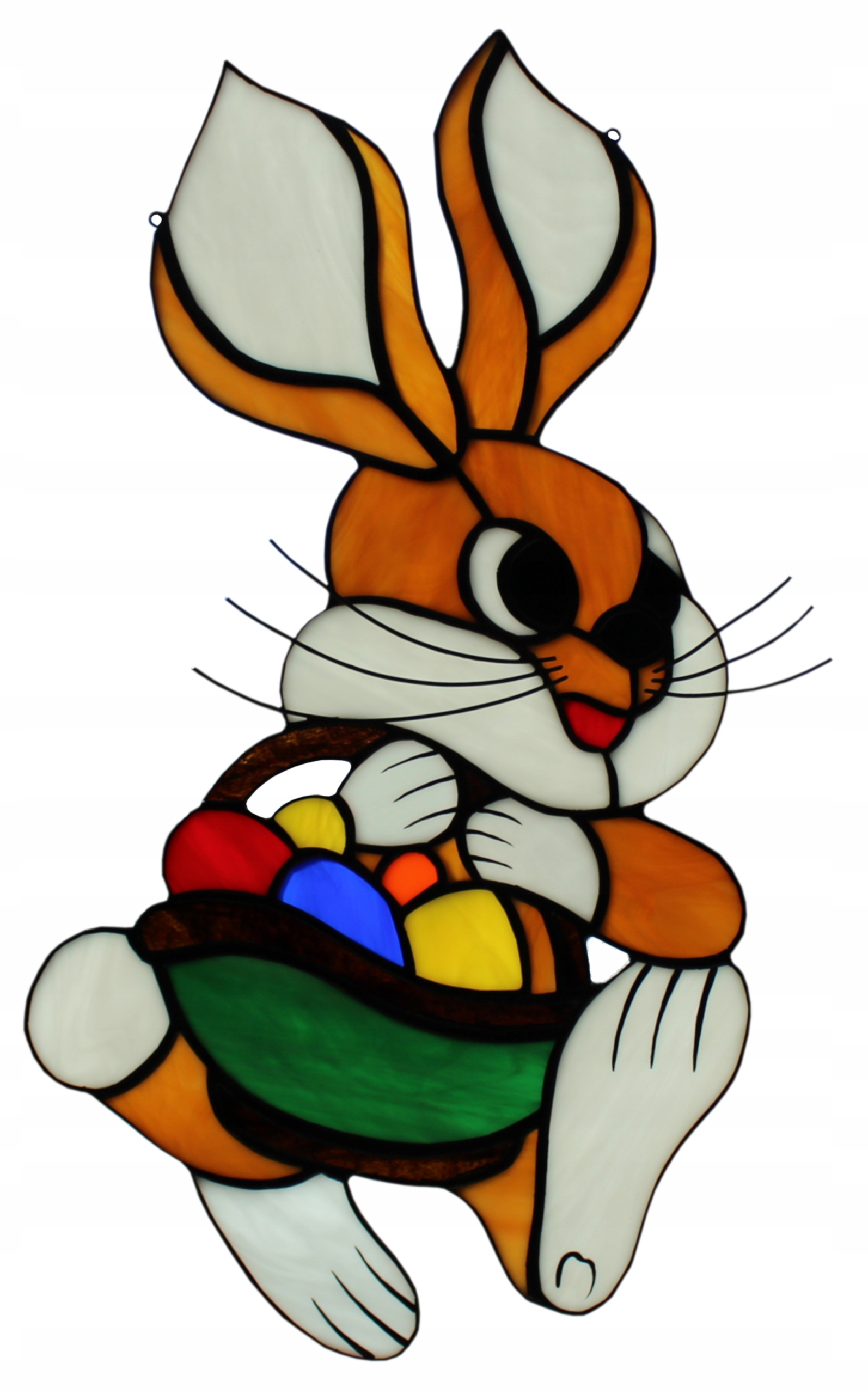 Velikonoční zajíček vitrážová ozdoba na okno