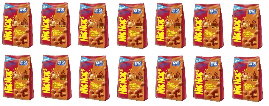 Levně 14 x 110 g Lorenz Nic Nac's Burn arašídy v pikantním obalu Karton