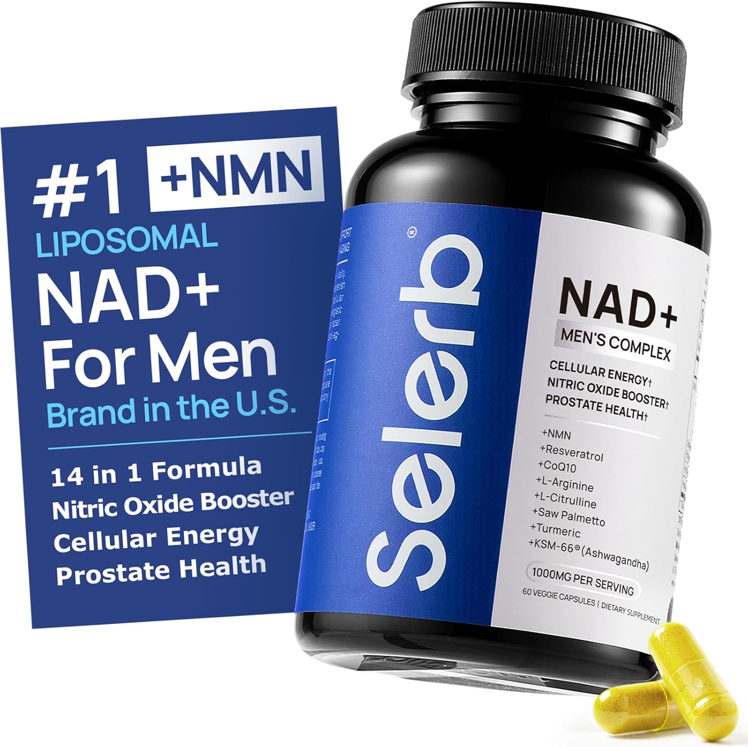 Liposomal NAD – Tlenek Azotu dla Zdrowia Prostaty z Resweratrolem 60 Kapsułek