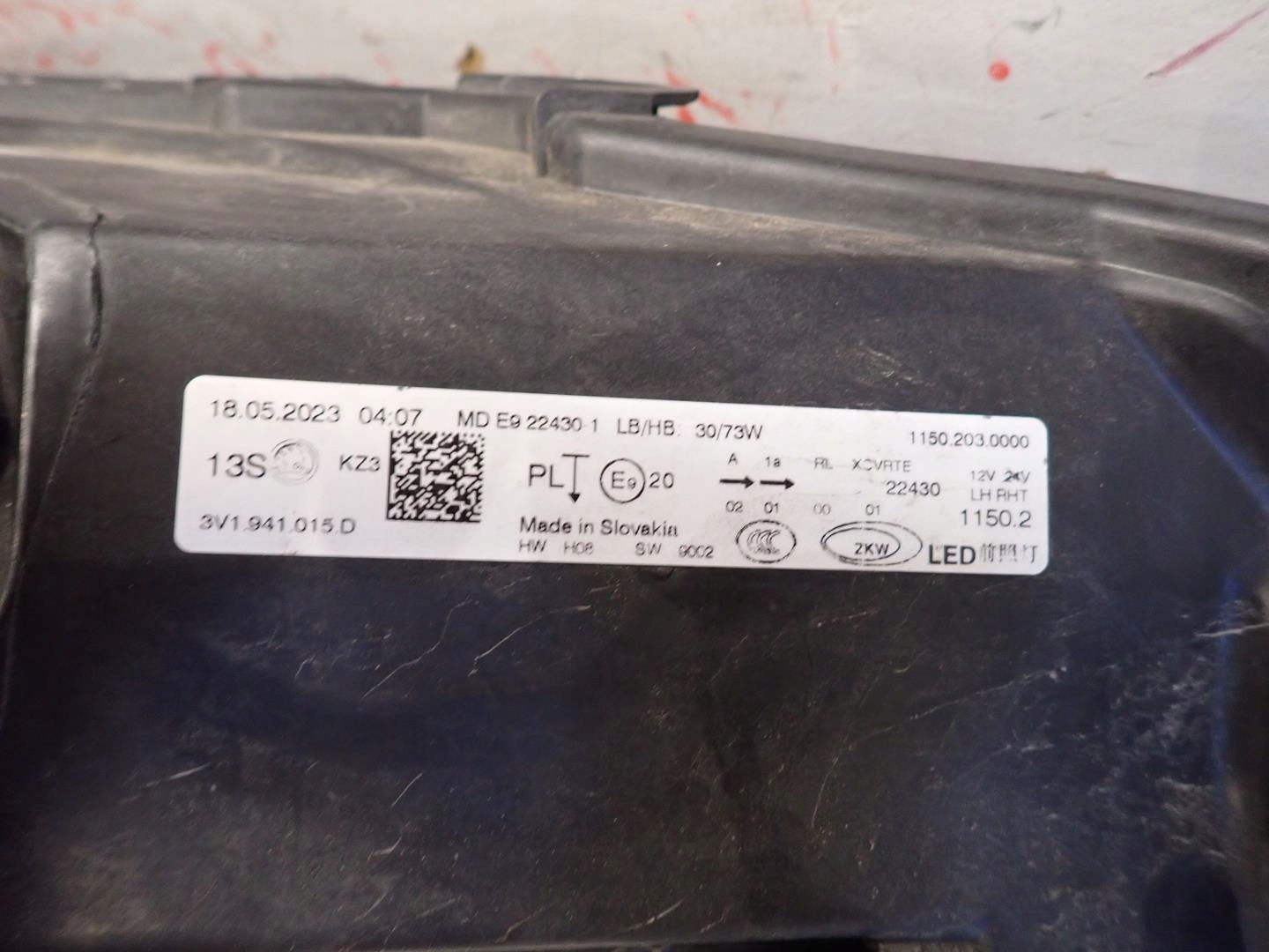 light front front left SKODA SUPERB III LIFT 2019- FULL LED 3V1941015D