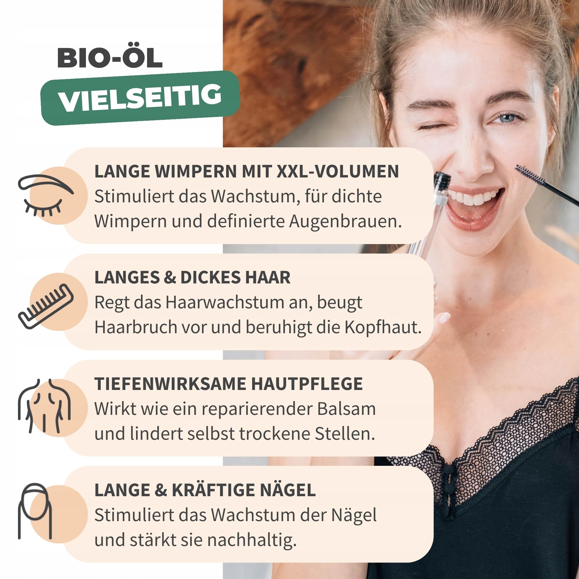 BIONOBLE Olej Rycynowy Bio 500ml Naturalny Do Włosów Brwi Rzęs Paznokci — miniatura 3