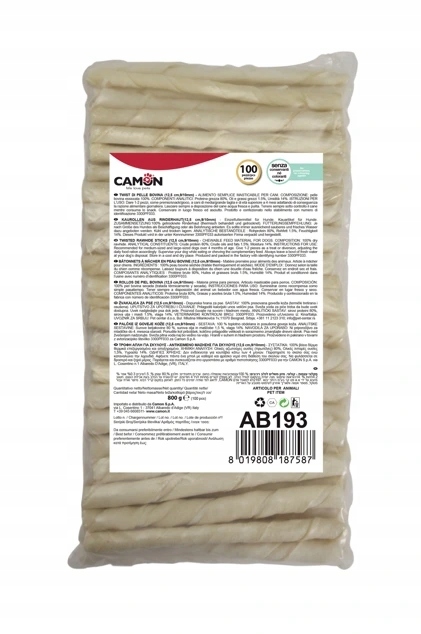 Levně Kroucená Bůvolí Tyčka 100 ks 12.5 cm x 9/10 mm