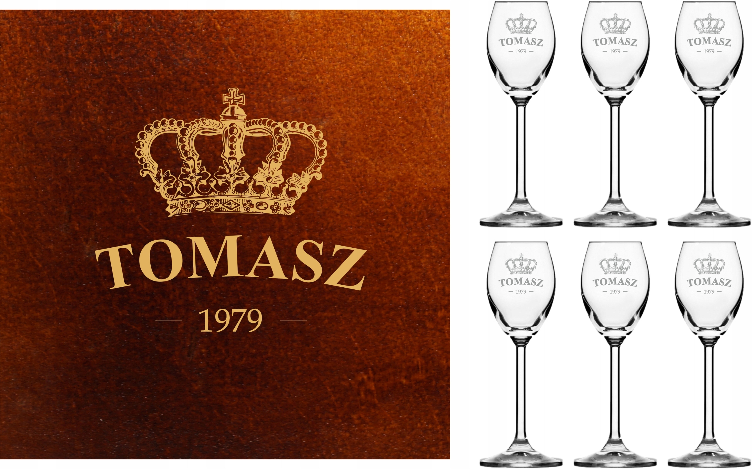 

Kieliszki 6 Szt. Do Wódki Nalewki W Skrzyni Grawer