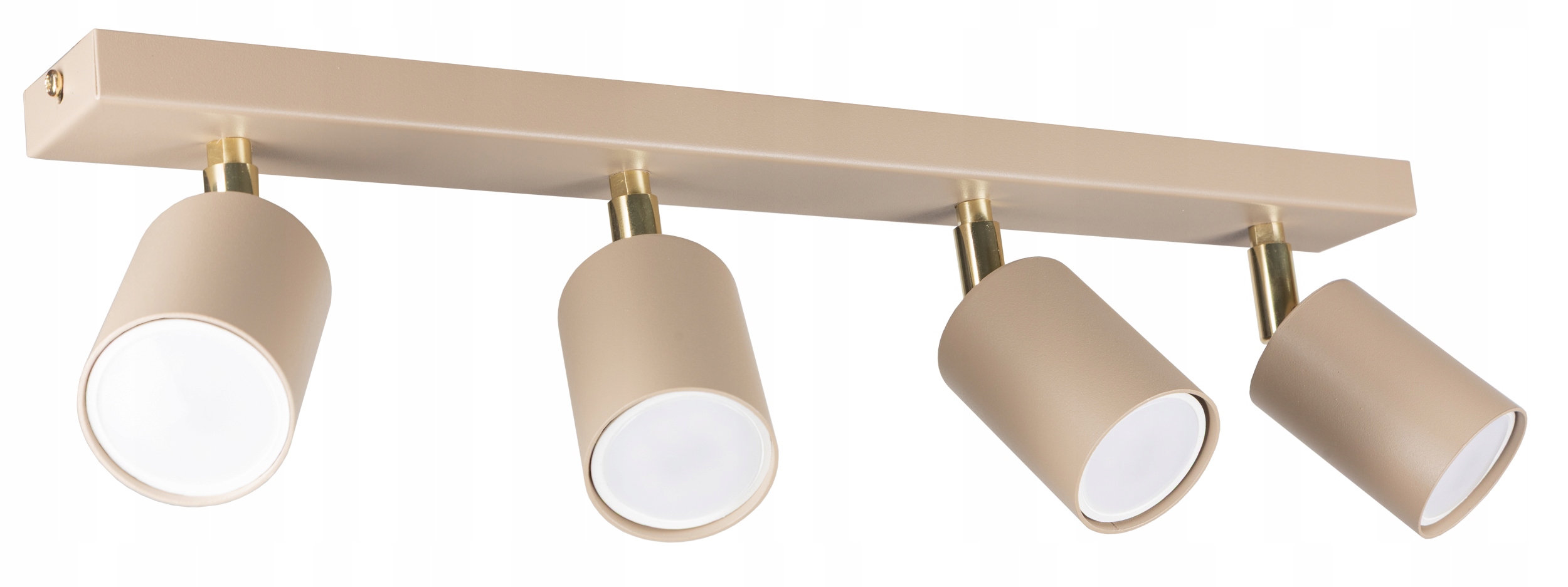 LAMPA SUFITOWA NATYNKOWA 4XGU10 LED SPOT SZYNA BEŻ ECRU RUCHOMA REFLEKTOR