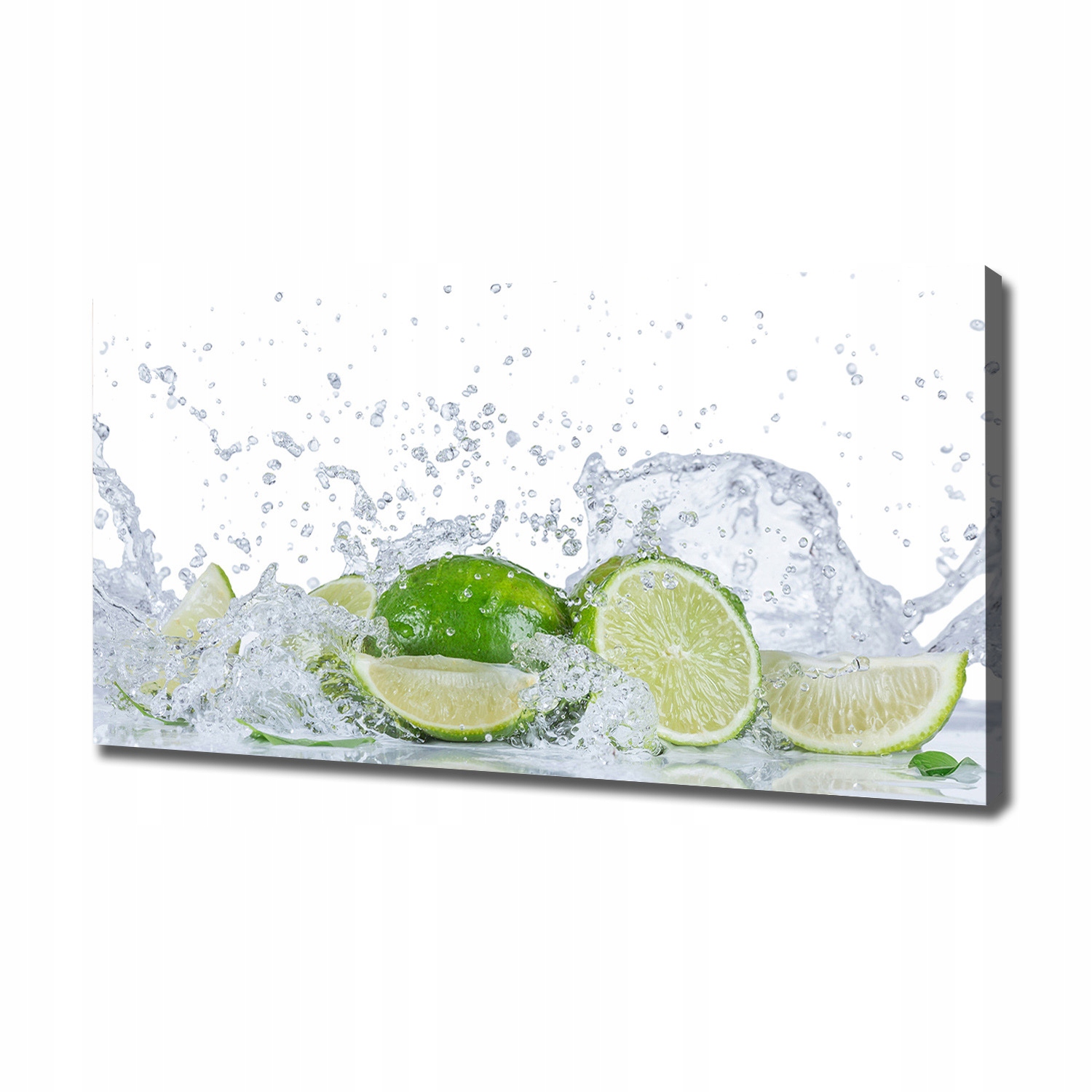 

Foto obraz na płótnie Limonki i woda 120x60 cm