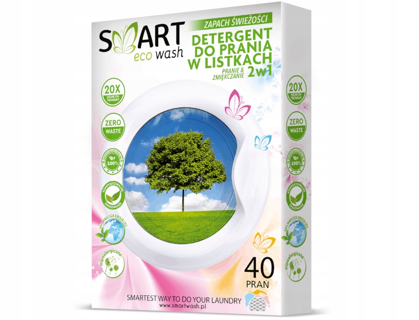

Listki Do Prania, Świeżość, 40SZT, Smart Eco Wash