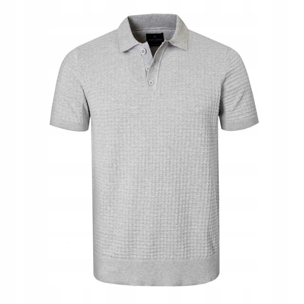 Pletená Polokošile Pako Jeans popelavá, textura materiálu XL