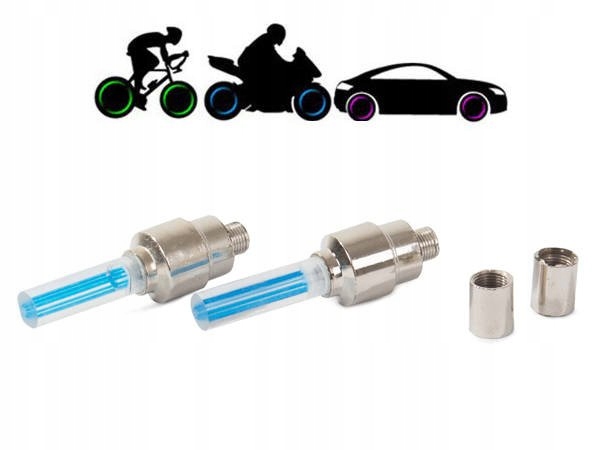 Wentyle świecące rowerowe wentyl na koło 2 sztuki Kod producenta 14071_N