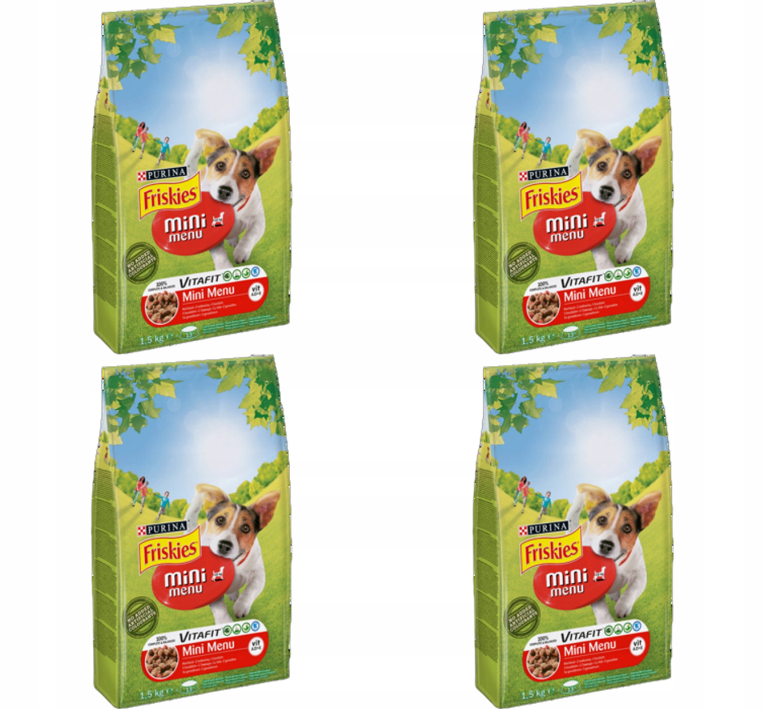 Krmivo pro psy Friskies Mini Menu s hovězím masem 1,5 kg X4