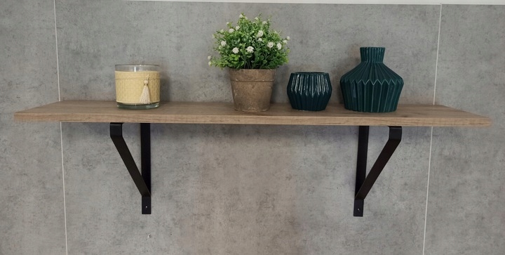 Półka wisząca ścienna loft industrial 22,5cm x52cm Materiał drewno